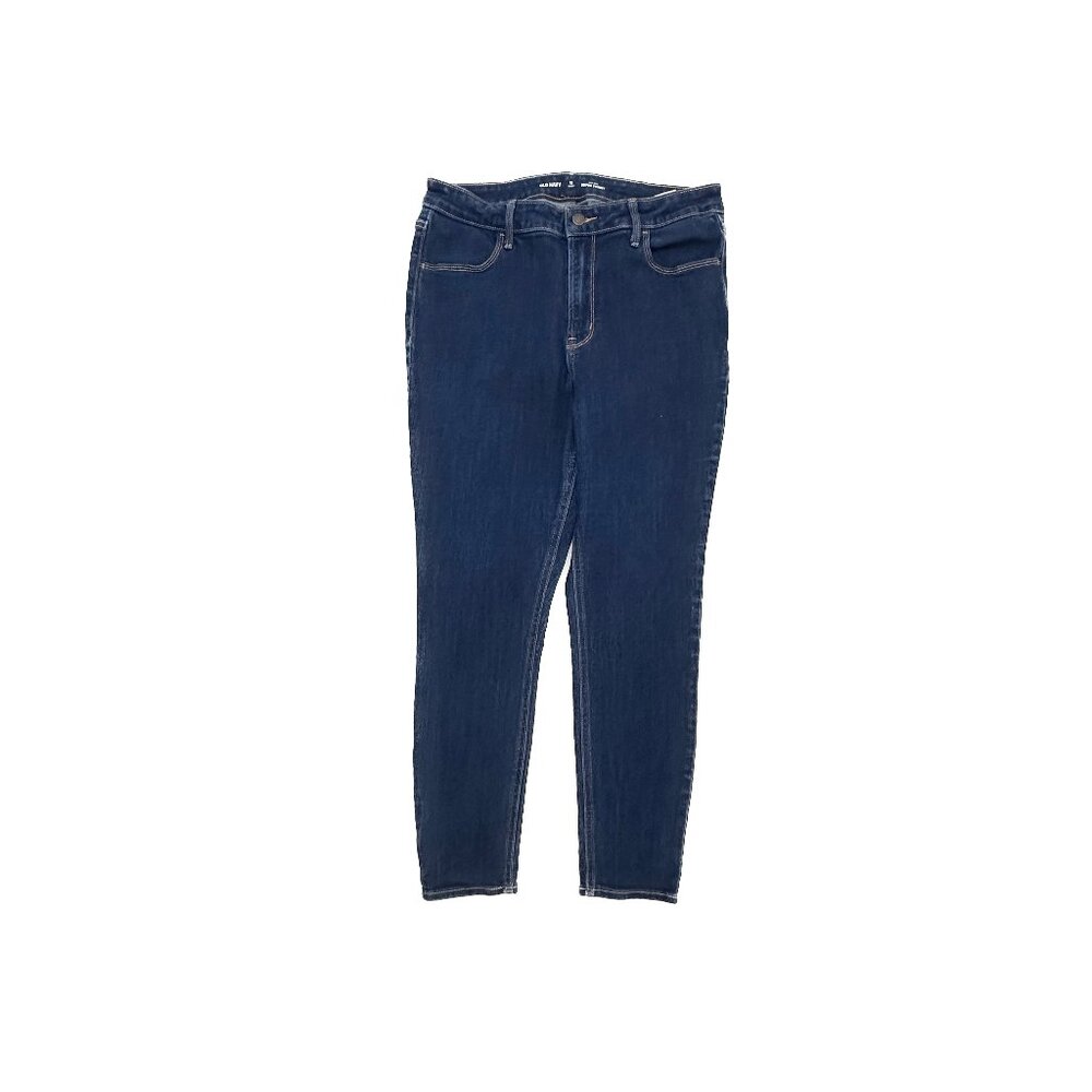 Old Navy High Rise Super Skinny Women's size‎ 12P Dark Wash Blue Denim Jeans